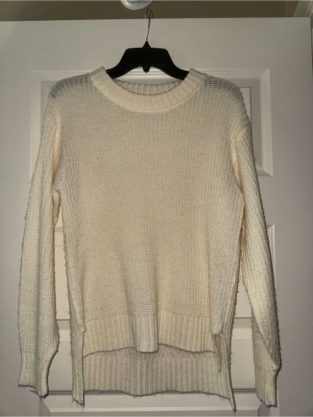 True Craft Cream Scoopneck Knit Sweater